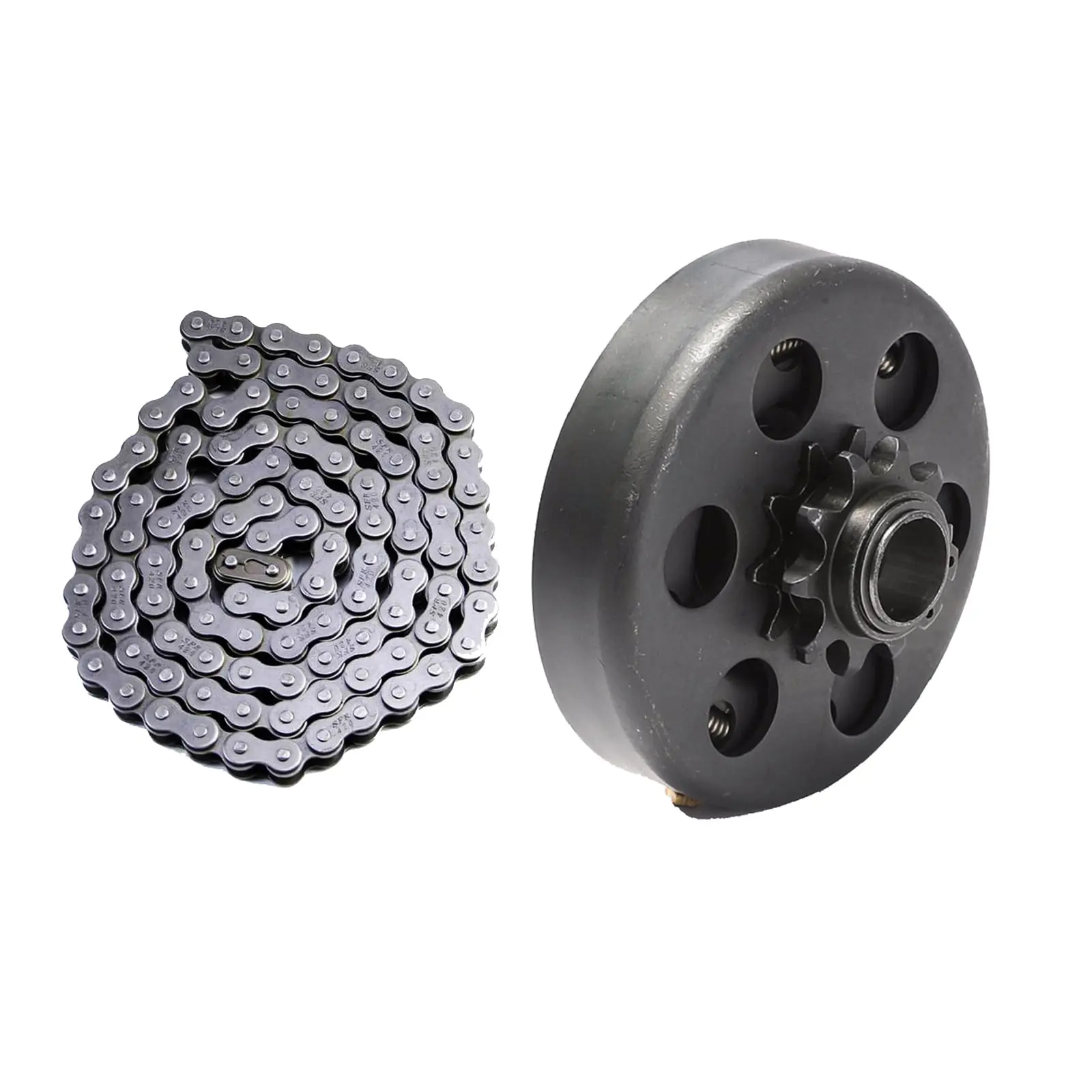 Dirt Pit Bike Centrifugal Clutch 20mm Bore 10T w/ 420 Chain 106 Links for Lawn Mower Go Kart ATV UTV Drift Trike Golf Cart Quad Buggy Dune Moped Lawn Mower Four Wheeler Tricycle