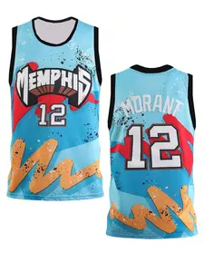 Memphis Ja Morant #12 Graffiti Style Basketball Jersey Light Blue Black Red Breathable Mesh Sleeveless Tank Top for Grizzlies Fans Ja Morant Supporters, Collectors & Streetwear Enthusiasts