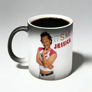 Heat Sensitive Coffee Mug Middle Finger Magic Color Changing Mug, Ceramic 11 Oz Birthday Funny Gifts for Women Men Friend Retirement Gifts Drinkware Surprise Box April Fools' Day Party Gifts