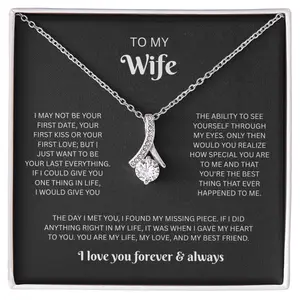 Wife Necklace, Wife Gift, Gift For Wife, Valentine's Day Gift, To My Wife From Husband Gift