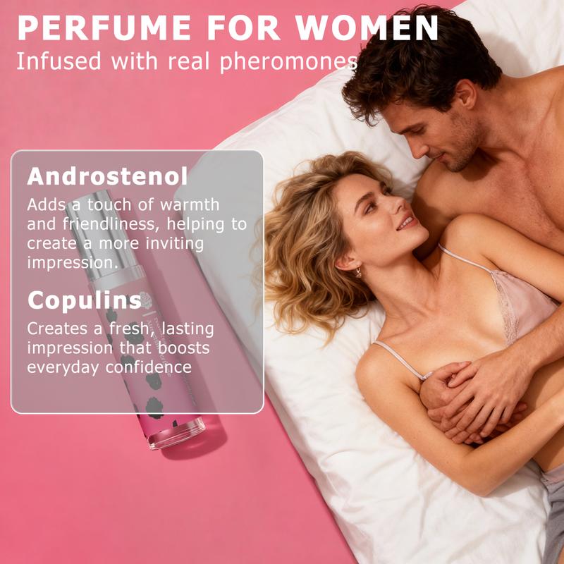 Pheromones Perfumes for Women, Long Lasting Sensual Grown-Up Floral and Fruity Fragrance, Travel Size, Rollerball with Sweet, Jasmine, Feminine Scent 0.34 oz (10 mL)