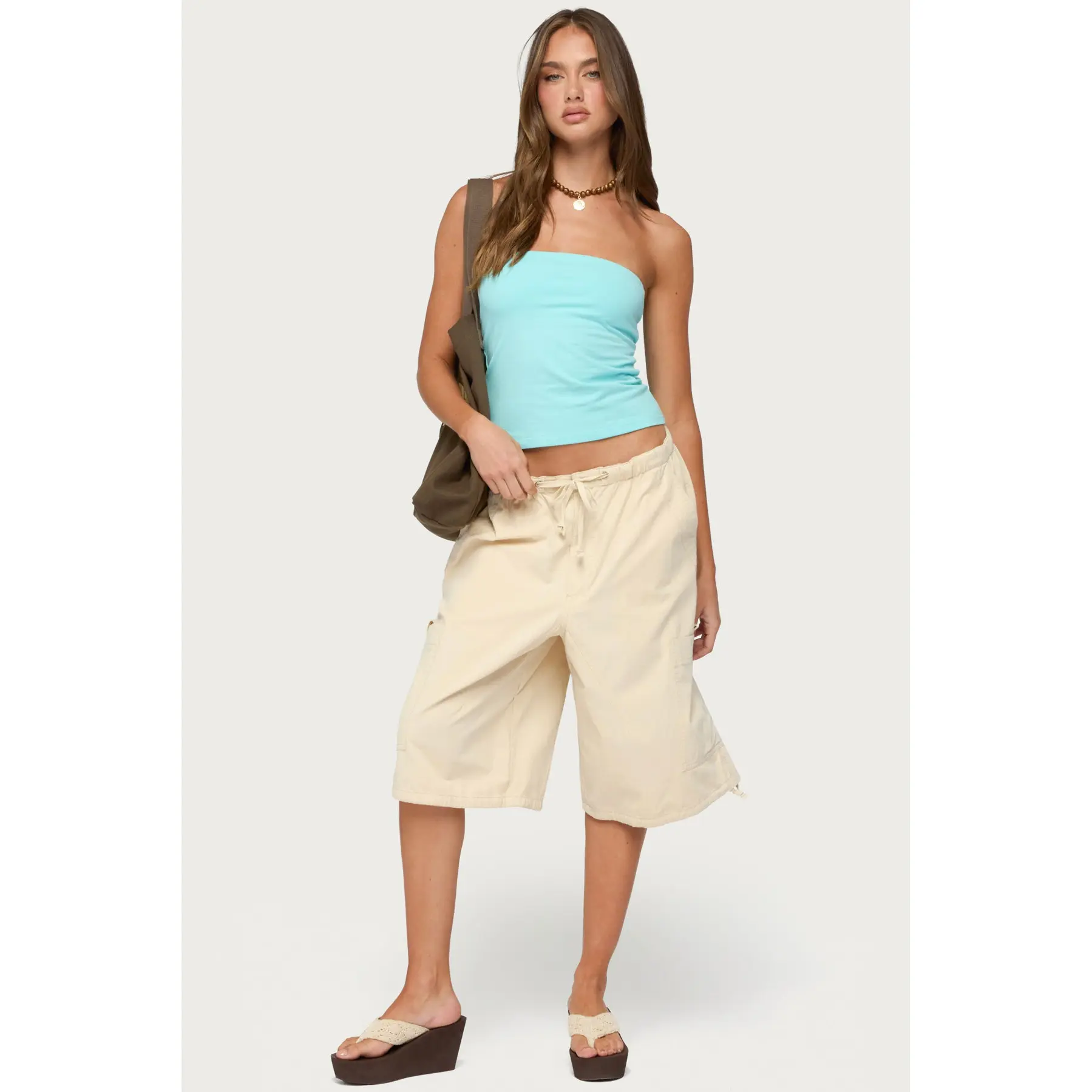 Azul Oversized Cargo Bermuda Shorts