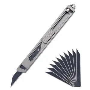 Multifunctional DIY Knife with Titanium Handle, Office Cutting Tool, Sharp Unboxing Edc Tool, Essential Kitchen & Camping Gear