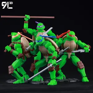 9L 3D Printed Titan 13 American Comics Donatello TMNT Poseable Figure Superhero Dummy 13 Multi-Jointed Shapeshift Mannequin Toys
