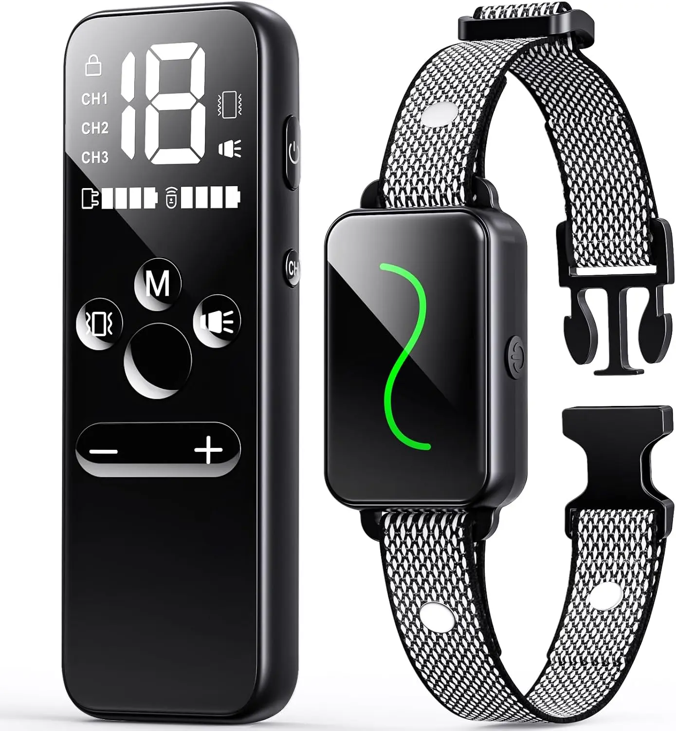Vsezund Training Collar, Training Collar with Remote for Small, Medium, Large Dogs with Vibration, Beep, Security Lock, and Waterproof