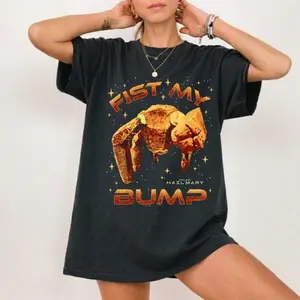 Retro Space Alien Comfort Colors Tee | Fist My Bump Graphic Shirt | Vintage Outer Space Tee | Trendy Oversized Sci-Fi Shirt | Streetwear Graphic Tee