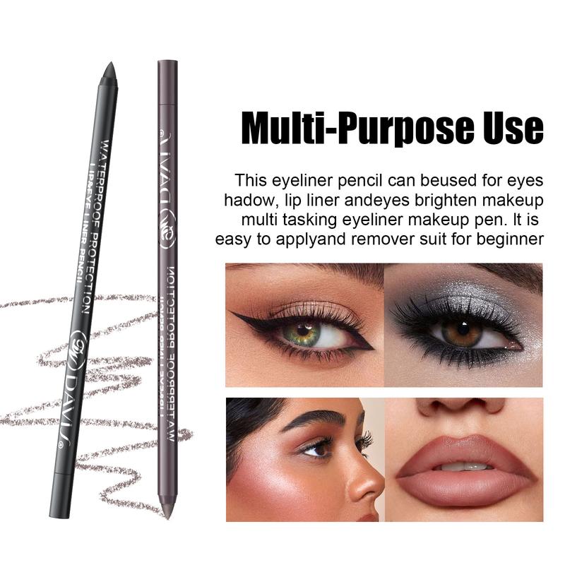 12 Color Gothic Eyeliner Pencil With Sharpener Set Makeup Smooth Matte Lipliner Waterproof Eyeshadow Pens Shine Pearl Smoky Punk Freckle Pen Cosmetic