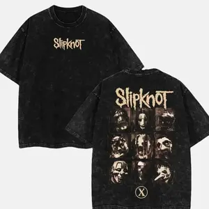 Slipknot Vintage Band Tee – Heavyweight Distressed Graphic Shirt, Tank top, Hoodies, Sweatshirt Rock Aesthetic, Y2K Grunge Metalcore, Edgy Alternative shirts men vintage slipknot Cotton Fabric fan t-shirt 9XJ