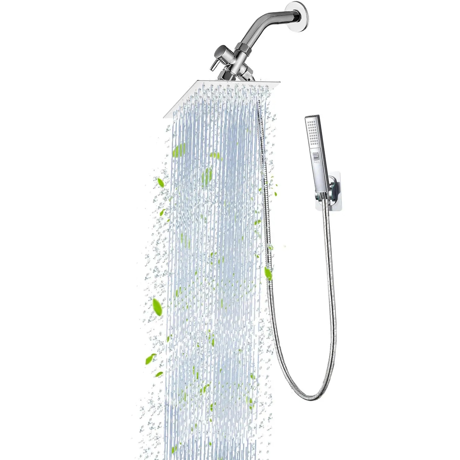 Shower Head with Long Hose Set, 1 Set Rainfall Shower Head with Handheld Spray Combo, Summer Essentials, Multi-mode Shower Nozzle for Household Bathro