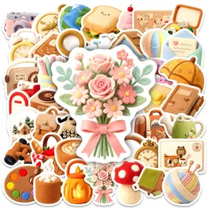 50pcs Cute Felt Stickers Series, Suitable for Scrapbooks, Diaries, Laptops, Water Bottles, Cars, Etc. Designed with Faith, These Are Gifts with Positive Messages, Decoration Sticker