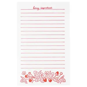 Letterpress Strawberry Notepad