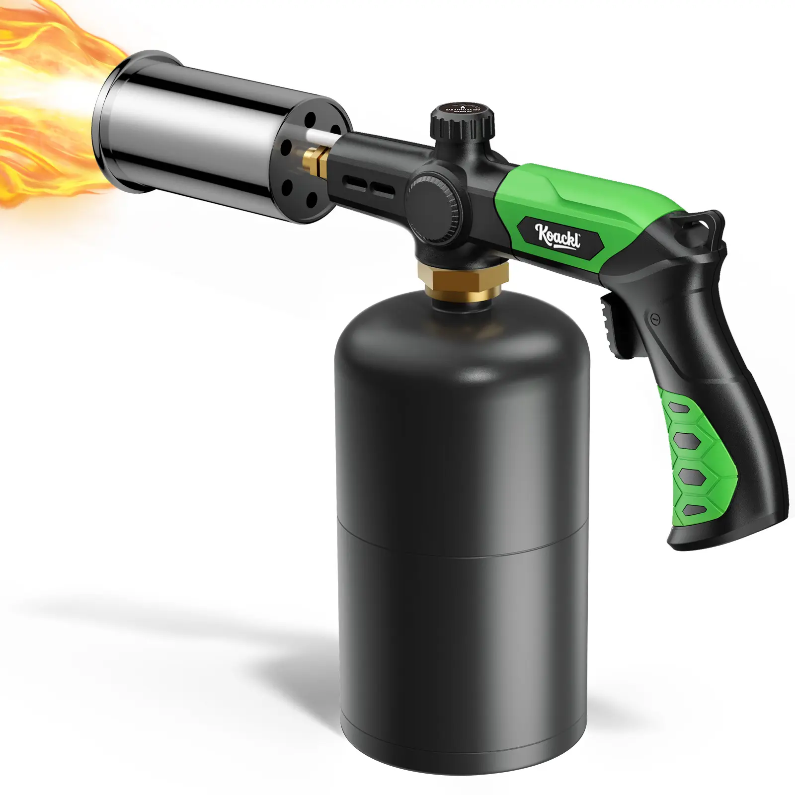 Propane Torch Head, Gifts for Men, Blow Torch, Campfire Charcoal Starter, Adjustable Kitchen Torch for Cooking Food, Ice & Snow Melt, Soldering, Weeding, Home Baking Supplies(Propane Tank Not Included)