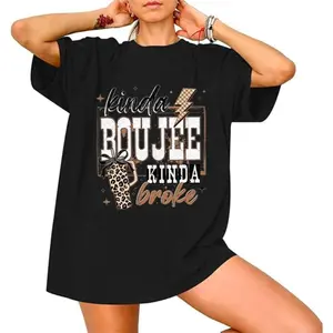 Shirt, Coquette Choco Leopard Kinda Boujee Kinda Broke T-shirt, Coquette Bow Snarky Sublimation Design, Motivation Sublimation, Antisocial Shirt Design