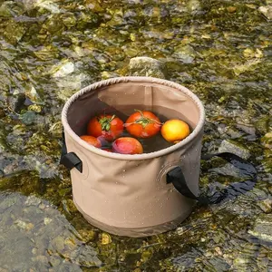 Foldable Outdoor Bucket, Camping Foldable Water Bucket, Portable Large Capacity, Multi-Functional Folding Basin for Fishing, Washing Vegetables, Face Washing