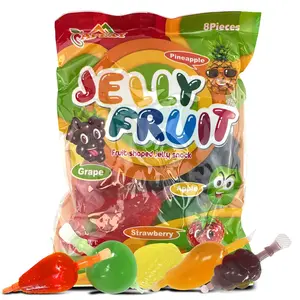Apexy, Tiktok Candy Trend Items, Tik Tok Hit or Miss Challenge, Assorted Fruit Shaped Jelly, Strawberry, Mango, Apple, Pineapple, Grape. 9.87oz.