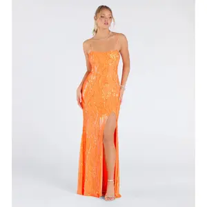 Ashleigh Lace-Up Corset Sequin Formal Dress