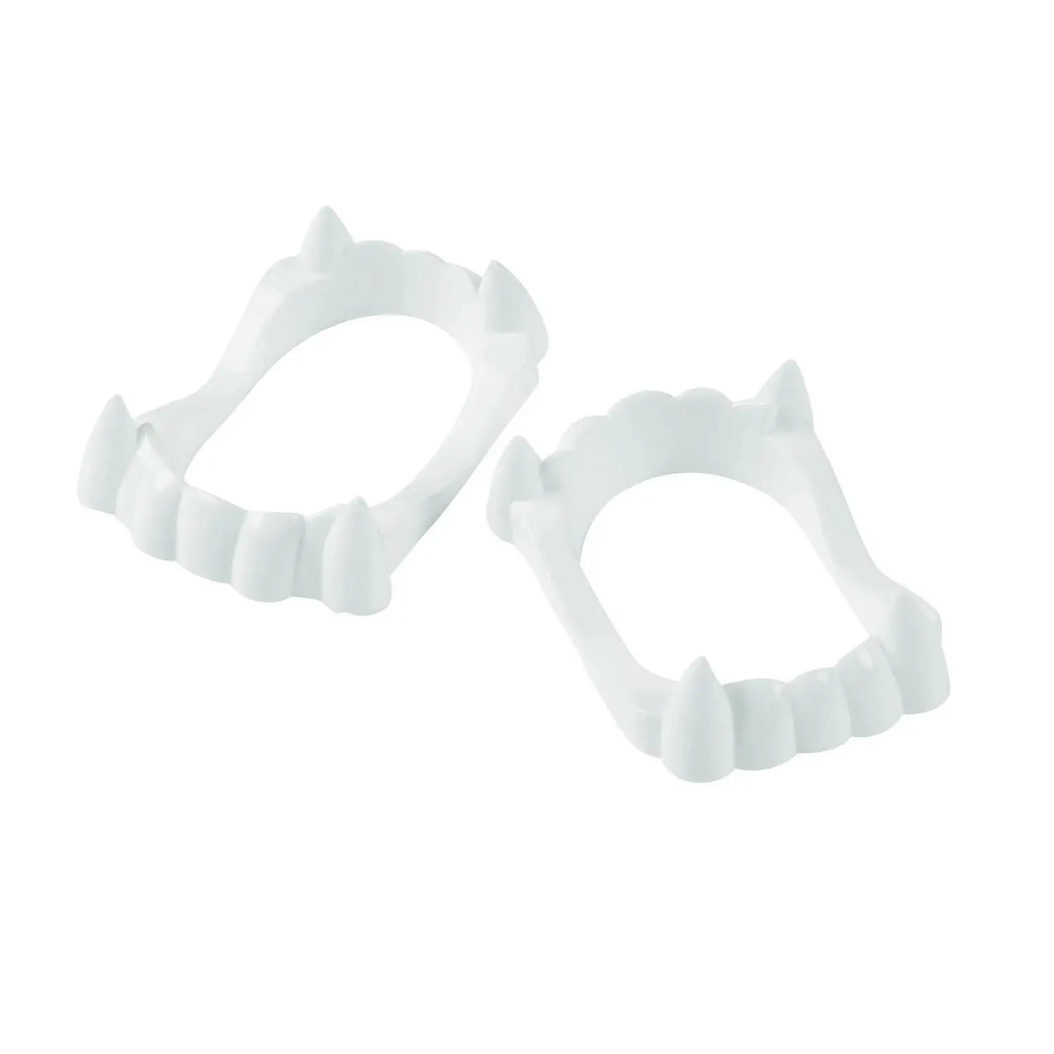 Men's Halloween Decorations Vampire Fangs, 2.5" Bulk 72-Pc BPA-Free White Plastic Costume Accessory