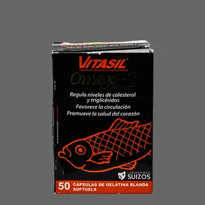 Omega-3 1000 mg 50 Softgels - Fish Oil Supplement for Cardiovascular Health & Heart Well-being - Healthcare, Fitness