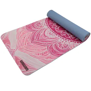 Printed Yoga Mat 72" x 24" Thick 6mm Non-Slip Fitness Exercise Exercise Mat with Strap for Women Men Yoga Pilates Workout Gym Floor Workout