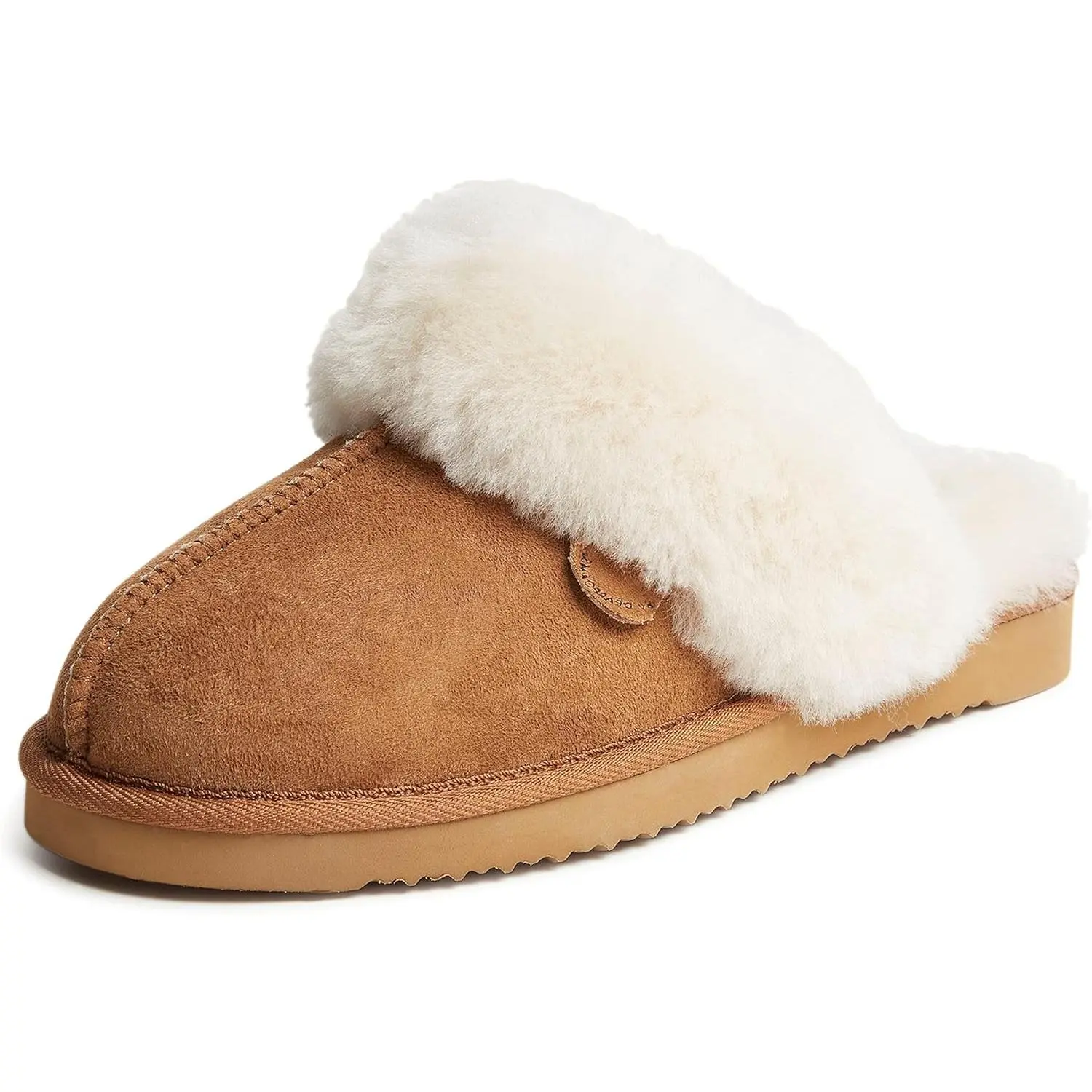 Women's Fireside Sydney Shearling Fur Indoor/Outdoor Scuff Slipper with Wide Widths Girl Footwear