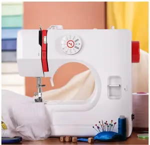 Sewing Machine Mini sewing machine for beginners and children using 12 built-in stitches, portable home electric repair stitching machine, adjustable 2 speed and pedal, lighting