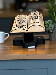 The Goliat - Open Scripture Display Featuring Psalm 30:3-4 Decor Gift for Home Church or Faith-Filled Gifts #3digfaith.com