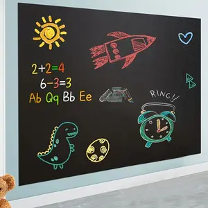 Self-Adhesive Removable Blackboard Wallpaper Roll, Durable Dry Erase Board, Ideal for Office School Home Use, Reusable Doodle Boards