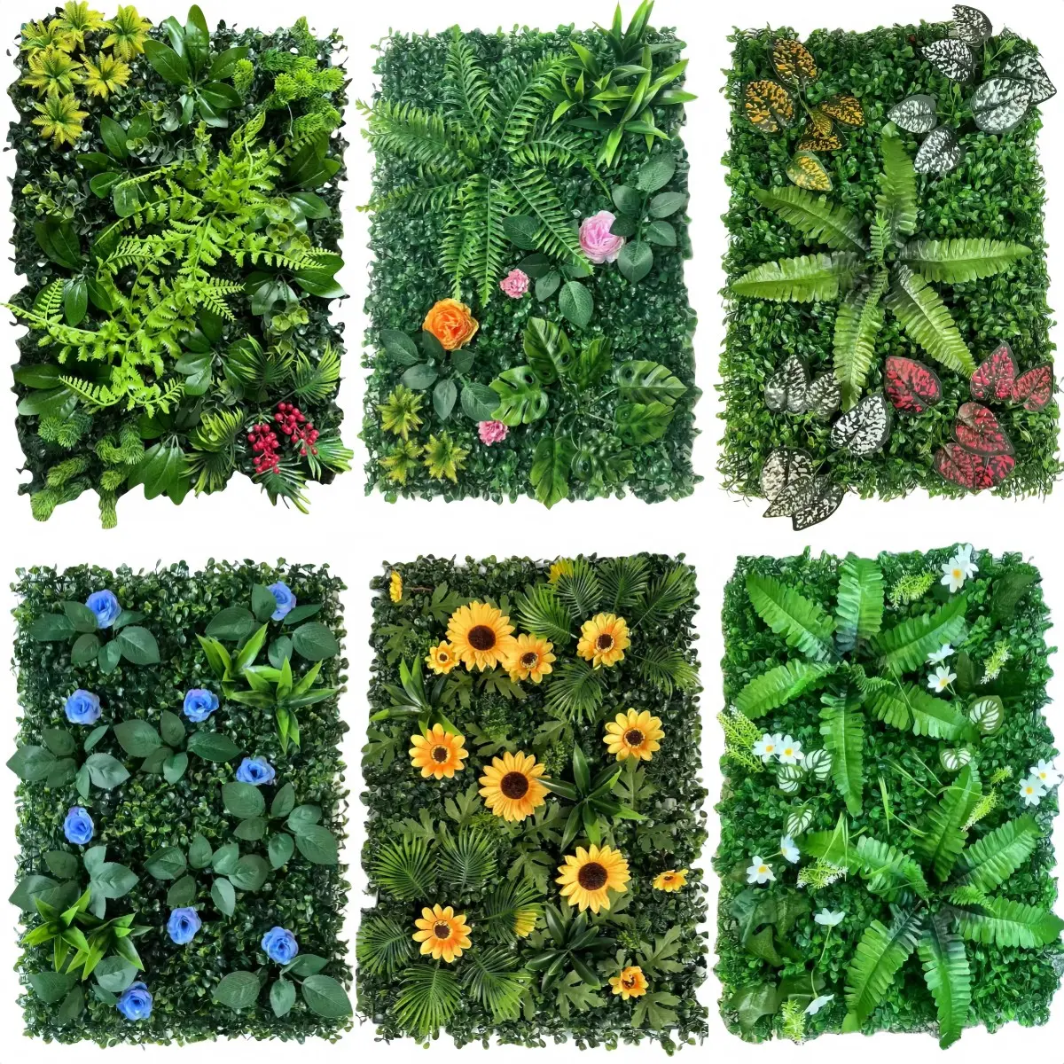 Realistic Plant Wall Panel, Artificial Grass Background Decor, UV Resistant Fence Screen, Washable, Indoor & Outdoor Garden Decoration, Decorative Garden Fences, Outdoor Garden Accessories