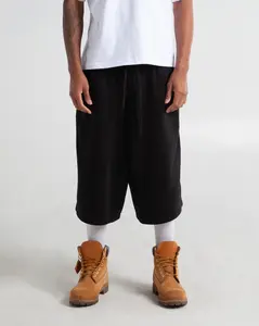 Shaka Wear Men's Baggy Fleece Shorts - Plain, Loose Menswear for Sports, Casual Shorts Pants, Male Fashion Clothes