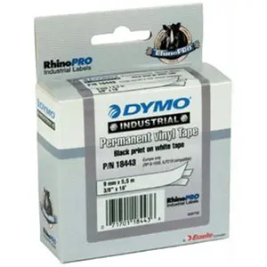 RHINO  RHINO  WHITE VINYL LABELS 1-2 Inch