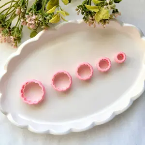 Scalloped Circle Clay Cutter | Ultra-Sharp 0.2mm Blade, PLA+ Polymer Clay Tool