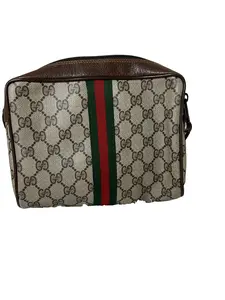 Pre-owned GUCCI Leather Cosmetic Bags GG Supreme Cosmetics Bag