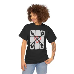 Love Tac Toe - Classic Unisex 100% Cotton Graphic Tee squared 2