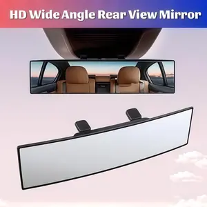 Wide Angle Curved Car Rear View Mirror, Anti-Glare Large Field of Vision, Suitable for Sedans, Suvs, Trucks, Car Rearview Mirrors, 1pc