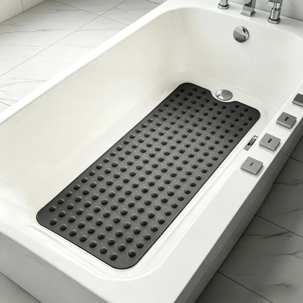1pcs 16*39 inchNon-Slip Bath Mat | Strong Suction Prevents Slips, Massage Nodes Relieve Foot Tension ShowerSafety FootMassageMat