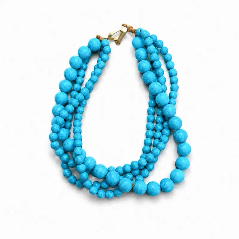 Maite Jewelry                                                            Esencia Imperial Beaded Female Necklace, Alloy Necklace Chain with Pendant, Stylish Choker for Women