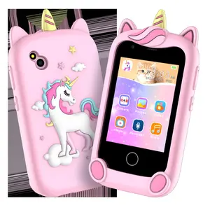 Educational Mobile Phone Toys for Kids 2.8inch Touch Screen 17 Games HD Camera Video Recording Music Alarm Flashlight Learning Functions