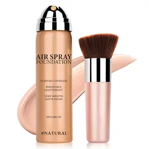 Magic Minerals Airbrush Foundation Makeup Spray Silky Lightweight Spray Foundation Makeup Air Brush Flawless Setting Spray Makeup for Mature Skin (Natural/Warm Porcelain) Cosmetic