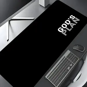 God's Plan Minimalist Extended Mouse Pad | Motivational Quote Desk Mat | Oversized Non-Slip for Gamers & Faith Fans | Sleek Black Aesthetic | Perfect for Gaming Setup #GodsPlan #MotivationalQuote #MinimalistGaming #FaithBased #GamingAccessory