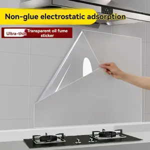 1 Roll Plastic Electrostatic Adhesion Wall Protective Film – Waterproof, Oil-Proof, Removable Film for Kitchen, Tiles, Home, Dorm Décor – No Glue, Easy to Clean, Use Without Electricity – 118 inch
