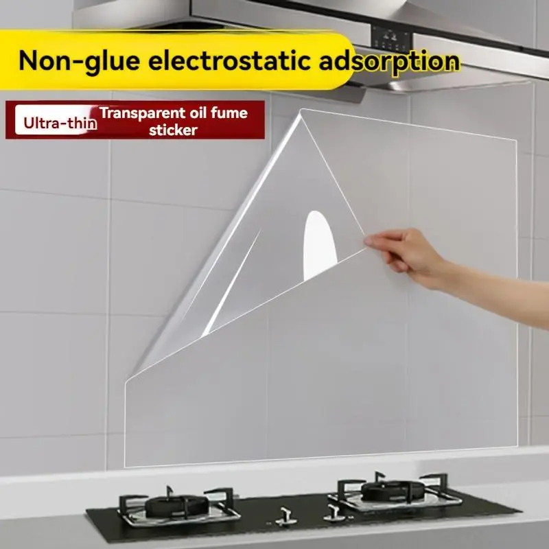 1 Roll Plastic Electrostatic Adhesion Wall Protective Decorative Film – Waterproof, Oil-Proof, Removable Film for Kitchen, Tiles, Home, Dorm, Interior Walls Décor – No Glue, Easy to Clean, Use Without Electricity – 118 inch