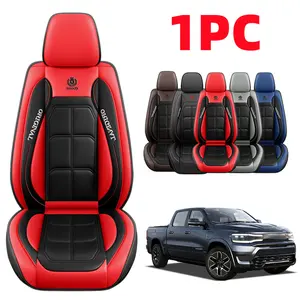 Truck Car Interior Accessory 1PC Car Seat Cover Waterproof Wear-Resistant PU Leather Single Front-Row Full-Enclosing Scratch-Resistant Durable All Seasons