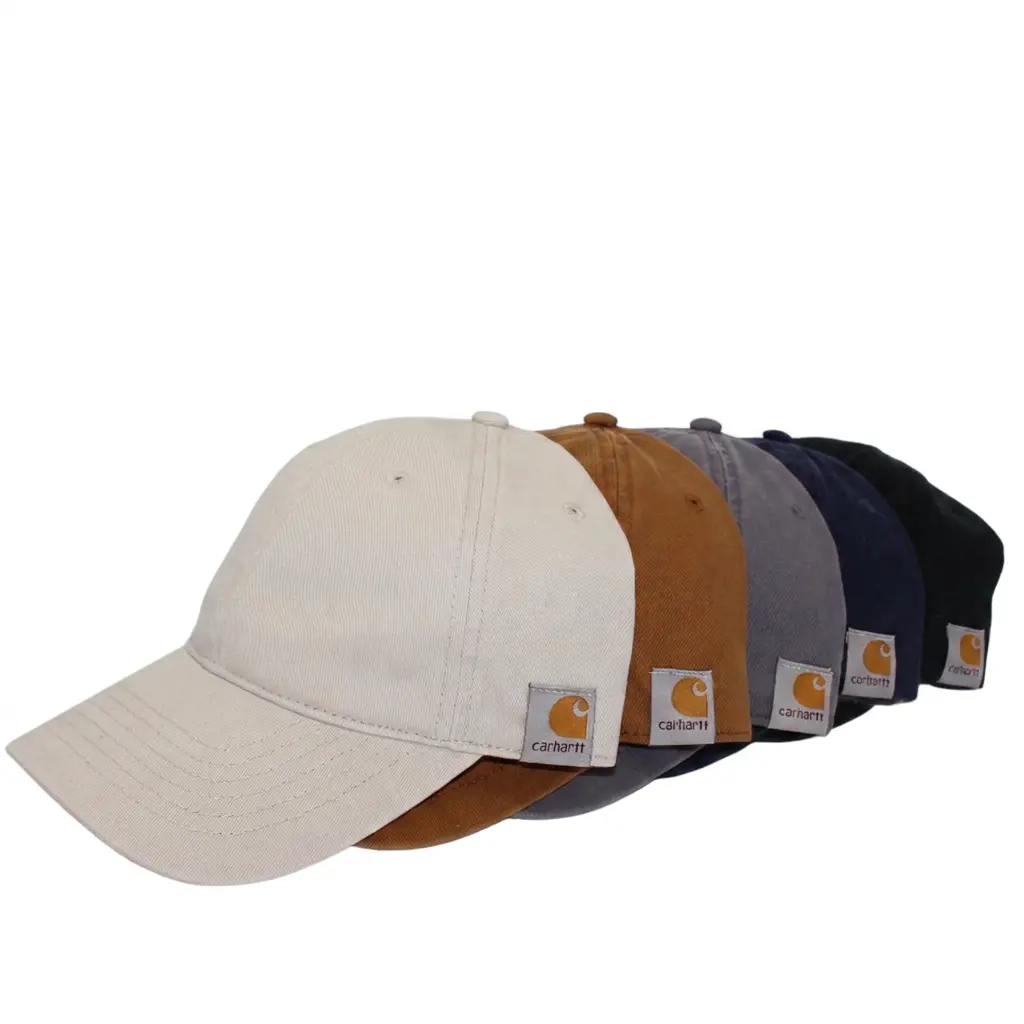 Washed Cotton Baseball Cap, Curved Brim Side Patch Adjustable Unisex Casual Sun Hat Street Hat for Men & Women