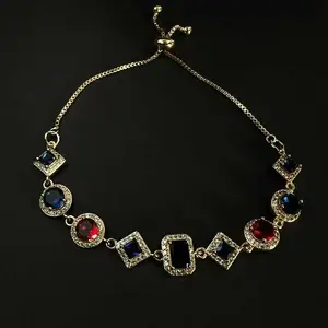 Gold colored zircon bracelet adjustable (suitable for couples, holiday gifts), fashionable and versatile