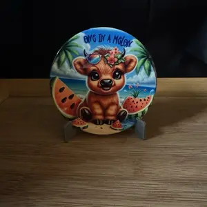 One In A Melon cow coaster