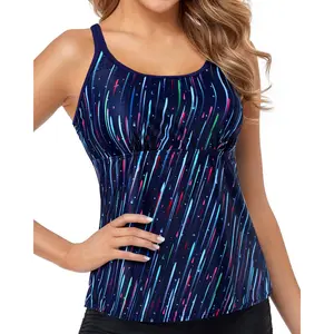 Yonique Womens Tankini Top Swimsuits Top No Bottom Athletic Tummy Control Bathing Suits Top Swim Tank Top