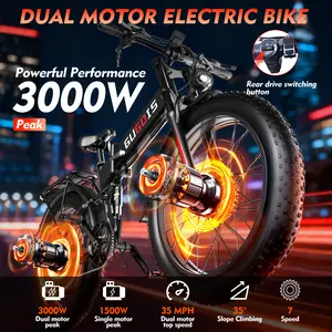 GUGOIS Electric Bike for Adults, [1000W] Motor 26" Fat Tire Folding Ebike, 48V 23Ah Removable Battery Electric Bicycles with Full Suspension, Mountain Dirt E Bike