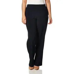 Women’s Pull On Dress Pants Work Business Casual Slacks Tummy Control Straight Leg Trousers with PocketsGift