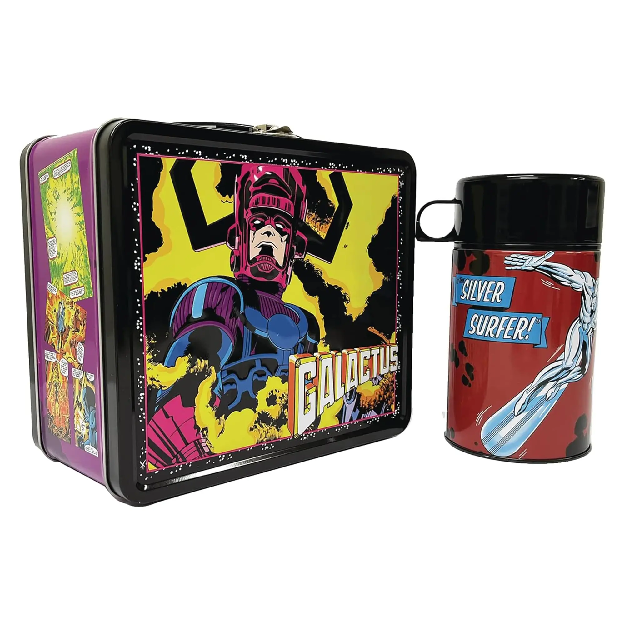 Tin Titans Marvel Galactus Retro Metal Lunchbox and Water Bottle