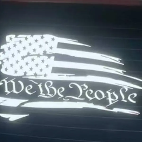 2-Pack We the People Car Stickers Decals, Automotive Exterior Sticker Decals for Vehicle Decor